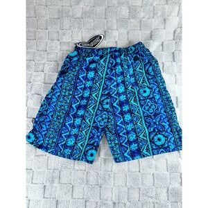Bugle Boy Vintage 1980s geometric swim trunks multi-colored Men's XL New NWT